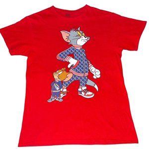 Tom Jerry Gucci Jumpsuit Swag Hip Hop Tshirt Medium